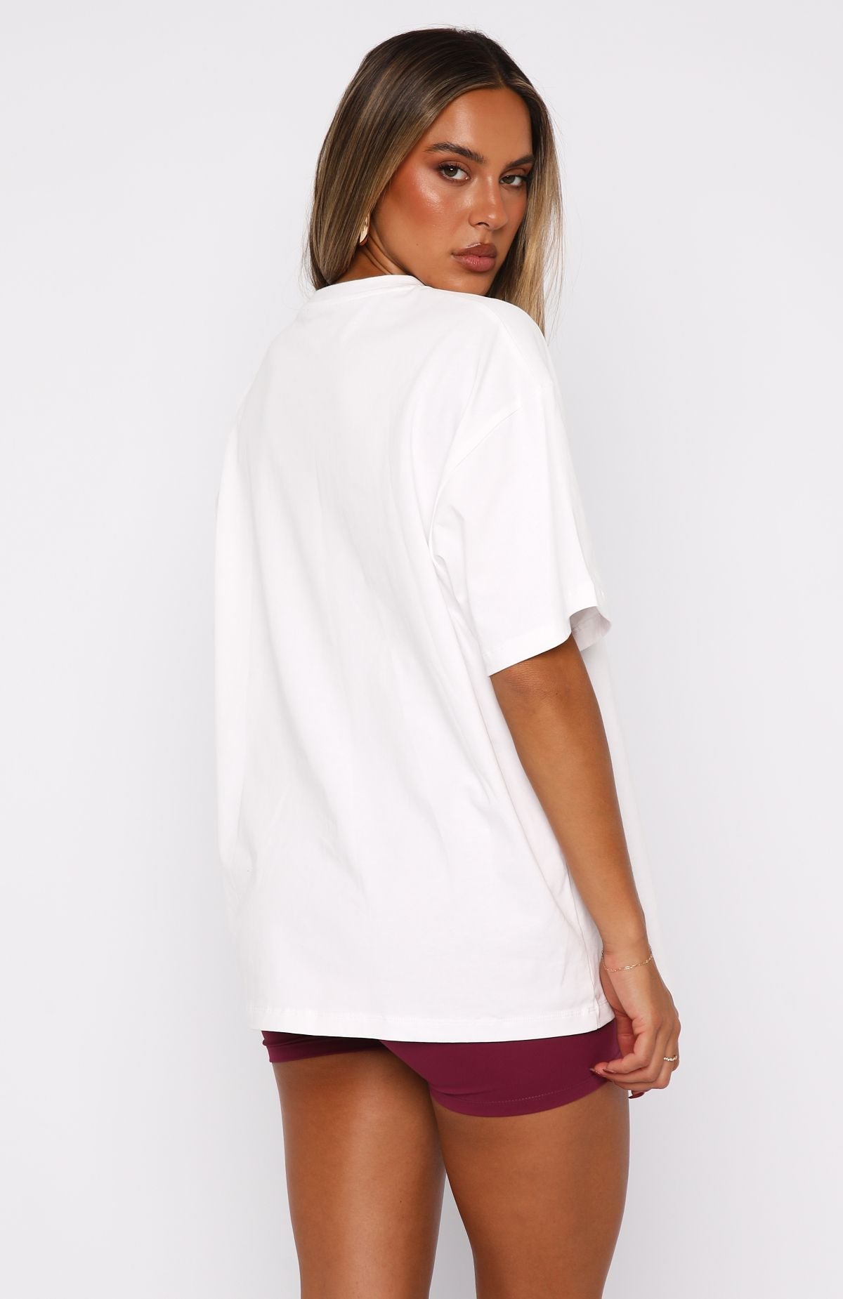 11th Street She's So Lucky Oversized Tee Leopard Splice